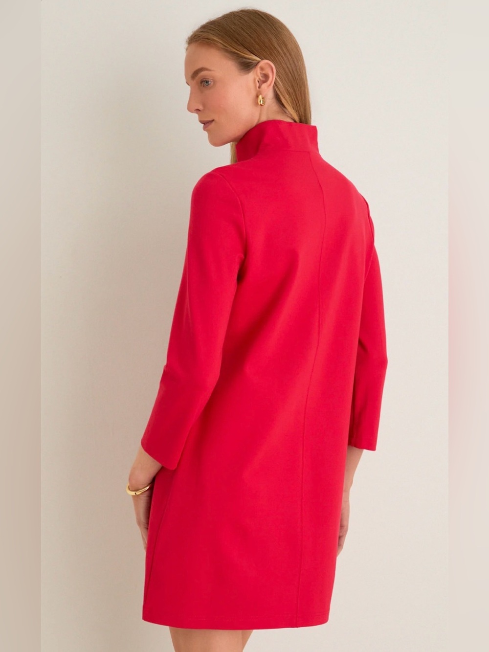 NWT Tuckernuck 3/4 Sleeve Ponte Clifton Dress in Red Size XS - Picture 3 of 12